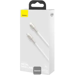 Cabo USB-C <-> Lightning 20W 480Mbps revestimento a nylon - 1 m - branco