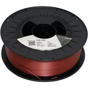 Bobina de filamento de impresión 3D en PLA de 1.75mm - Rojo (SILK) - 1000g