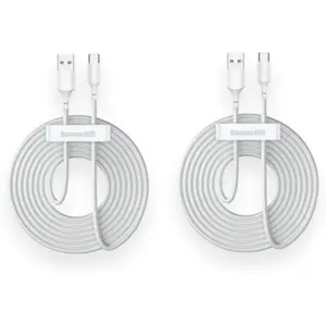 Conjunto de 2 cabos USB-A <-> USB-C 40W 5A 480Mbps - 1.5 m - branco