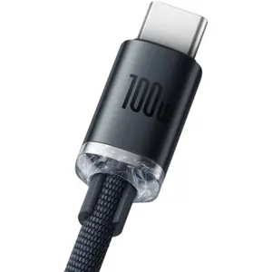 Cabo de dados/carregamento USB-A ➝ USB-C 100W PD QC 480Mbps c/ revestimento em nylon- preto - 1.2m
