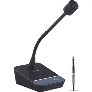 Micrófono de mesa con cable de 1.5 m y Jack 6.3 mm