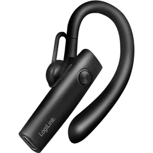 Auricular Mãos-Livres Bluetooth 5.4 com Gancho de Orelha e Microfone Destacável
