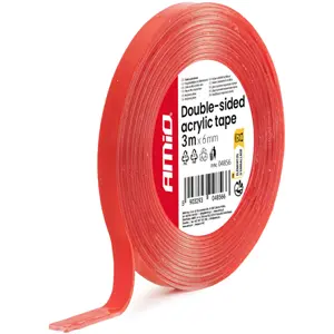 Fita bi-adesiva acrílica transparente 6x1mm - 3m