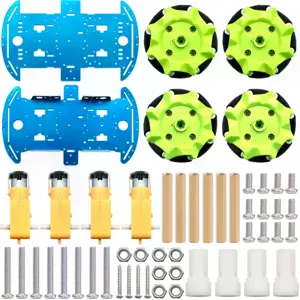 Kit Chassis com Motores e Rodas Mecanum para Robô 4WD
