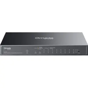 Switch 10P (9x Gigabit 8x PoE+) +1 SFP Combo Easy Managed c/ gestão Omada p/desktop ou rack