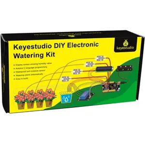 Kit DIY Sistema de Rega Automática c/ 4 bombas de água, sensores, LCD e placa compatível c/ Arduino