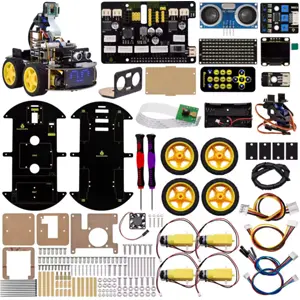 Kit de coche robótico móvil inteligente 4WD con cámara 5MP para Raspberry Pi 4B