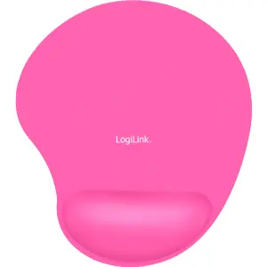 Tapete de rato ergonómico c/ almofada em Gel - 204x230mm - rosa