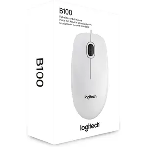 Ratón óptico 800DPI con cable USB con scroll - blanco