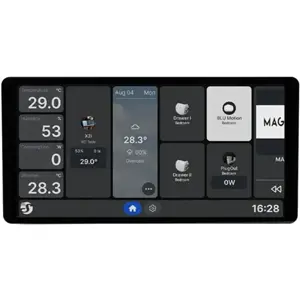 Pantalla táctil de pared de 6.95'' para control centralizado con sensores + Wi-Fi 6 + relé 5A - Negro