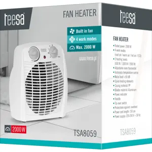 Termoventilador regulável 800W / 1200W / 2000W