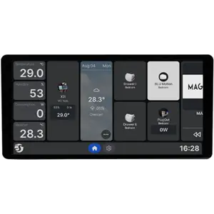 Pantalla Touch de pared 6,95'' para control centralizado con sensores + Wi-Fi 6 + relé 5A - Plateado