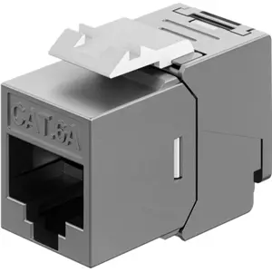 Keystone RJ45 CAT 6A fêmea, STP, 500 MHz, encapsulamento de metal