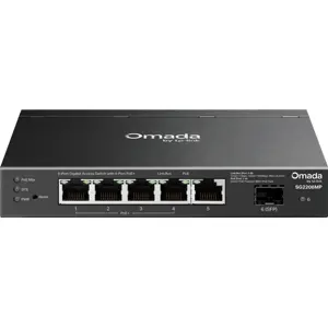 Switch 5P (4x PoE+) + SFP Gigabit 10/100/1000Mbps con gestión Omada