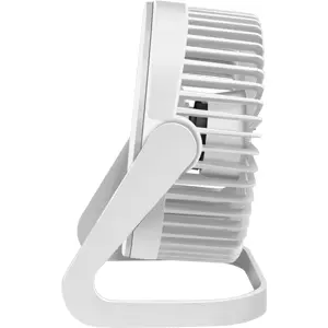 Ventoinha de secretária 3.5W regulável 360º 2 velocidades c/ cabo USB-A - branca