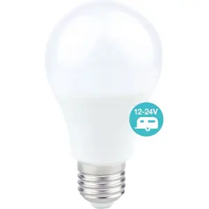 Lâmpada LED E27 A60 12V-24Vdc 12W 1160lm 6000K (branco frio)