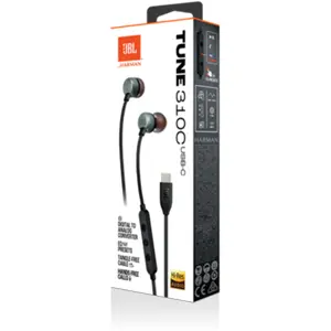 Auriculares in-ear Pure Bass c/ microfone - USB-C - preto