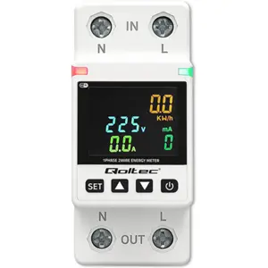 Relé Inteligente Wi-Fi p/ calha DIN c/ display e medição de energia 63A (Compatível com Tuya)