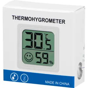 Termo-Higrómetro c/ 4 Emojis de níveis de conforto [p/ interior]