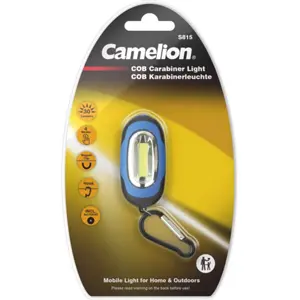 Lanterna LED COB de bolso - porta-chaves