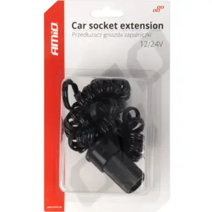 Extensión de enchufe encendedor macho-hembra en espiral 1m - (3m total)