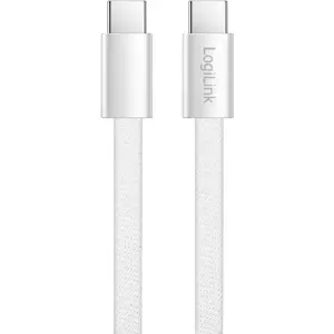 Cable de datos/carga USB-C <-> USB-C 2.0 480 Mbps 60W - blanco - 1 m