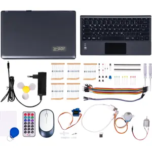 Plataforma desenvolvimento 45 projetos - teclado/LCD/câmara/bateria - compatível c/ Raspberry Pi 4/5