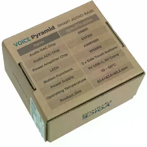 Base de Áudio e Interação por Voz com Microfone, Altifalante e LEDs RGB p/ Módulos Atom