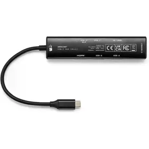 Hub Adaptador USB-C 8-em-1 Oficial Arduino com HDMI, Ethernet, USB-C PD, USB-A e Leitor SD/microSD