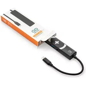 Hub Adaptador USB-C 8-em-1 Oficial Arduino com HDMI, Ethernet, USB-C PD, USB-A e Leitor SD/microSD