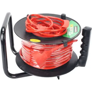 Extensión eléctrica (3G1.5mm²) macho-hembra con enrollador - 25m