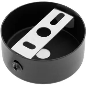 Soporte/Roseta para tubo LED Neon Flex D25 - Negro