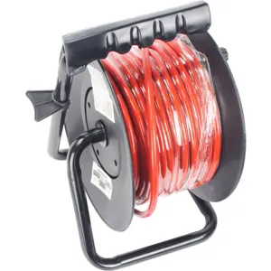 Extensión eléctrica (3G1.5mm²) macho-hembra con enrollador - 25m