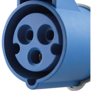 Adaptador schuko macho - ficha CEE 16A monofásica fêmea 3 polos - IP44