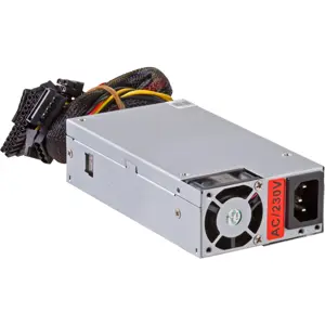 Fonte de alimentação Flex ATX Mini-ITX 200W 1U (20+4 pinos, P4, 2x SATA, 2x Molex)