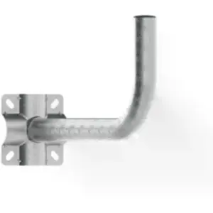 Suporte de parede em L para antena - Galvanizado - Ø32x350mm