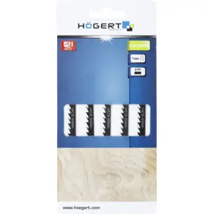 Hojas para sierra de calar 100mm p/ madera corte curvo rápido 5-50mm - 5 und