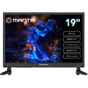 TV LED 19'' HD Ready para casa, caravana o barco con alimentación 12V DC / 230V AC