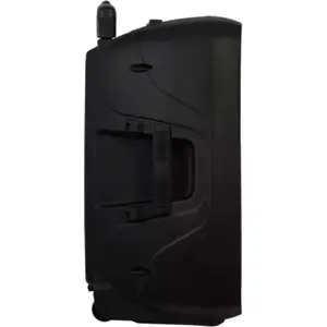 Coluna amplificada portátil com leitor de USB/SD/MP3 c/ 2x Micros + comando