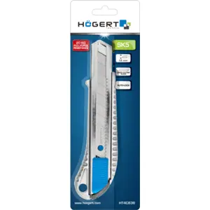 Faca de lâmina retráctil 18mm com corpo metálico - 158x40mm