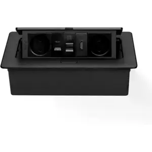 Bloco de tomas empotrables Fliptop 2x Schuko, 1x RJ45 1x USB-A 1x USB-C 1x HDMI - cable 1,5 m