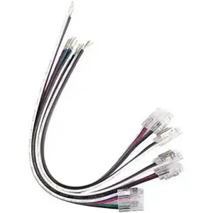 Conector para fitas LED RGBW de 12mm c/ cabo de 15cm - [5 Unid.]