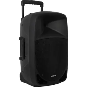 Coluna amplificada portátil com leitor de USB/SD/MP3 c/ 2x Micros + comando