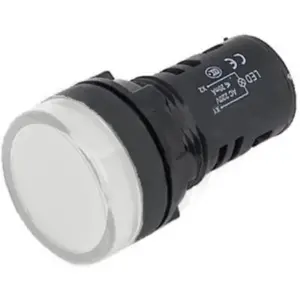 Indicador LED Branco 230VAC Ø29mm