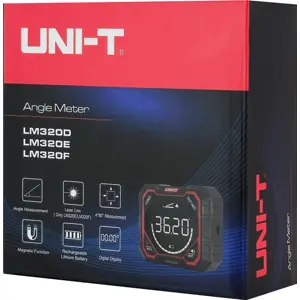 Medidor de ângulos digital com 2 linhas laser e 2 bases magnéticas