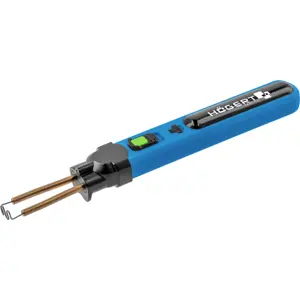 Kit de soldadura em plástico recarregável c/ ferro + pontas + carregador + cabo USB + 300 grampos
