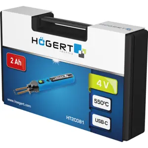 Kit de soldadura em plástico recarregável c/ ferro + pontas + carregador + cabo USB + 300 grampos