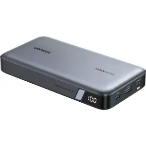 Powerbank 25000mAh 145W PD + QC (2x USB-C + 1x USB-A) - cinzento
