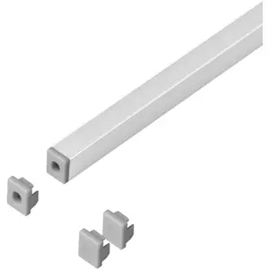 Perfil de alumínio de superfície para fita de LEDs - Alumínio - 7.8x9mm - 2 metros