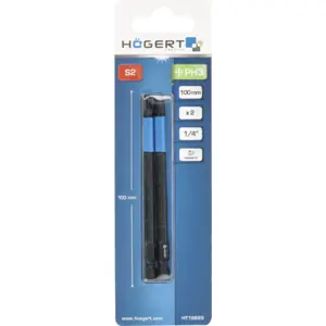 Conjunto de 2 Bits magnéticos 1/4'' Philips PH3 - 100mm